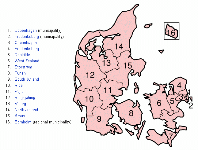 Map of Denmark